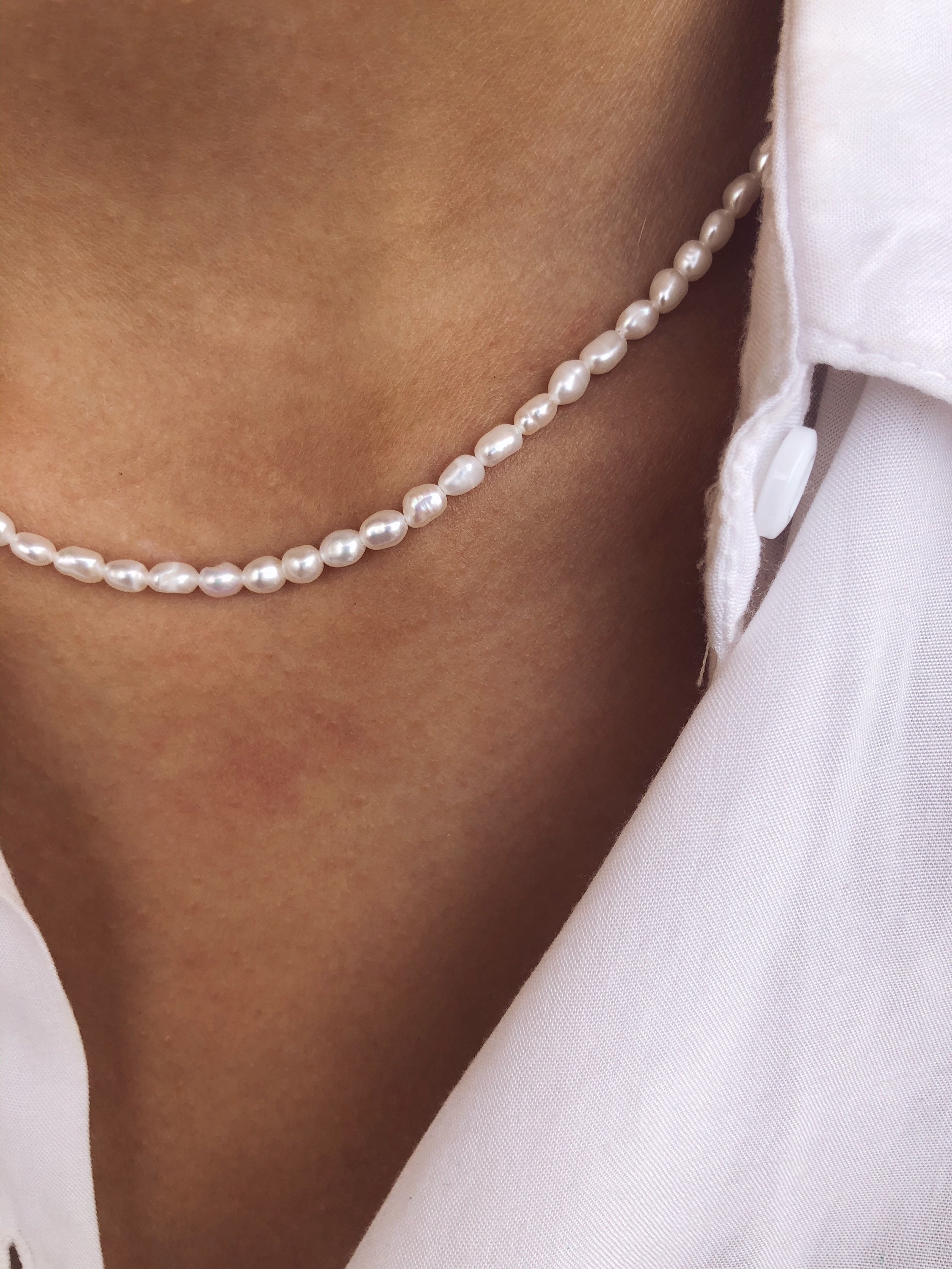 Choker Necklace With Freshwater Pearls 