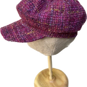 Fuschia tweed ball cap. One-of-a-kind.