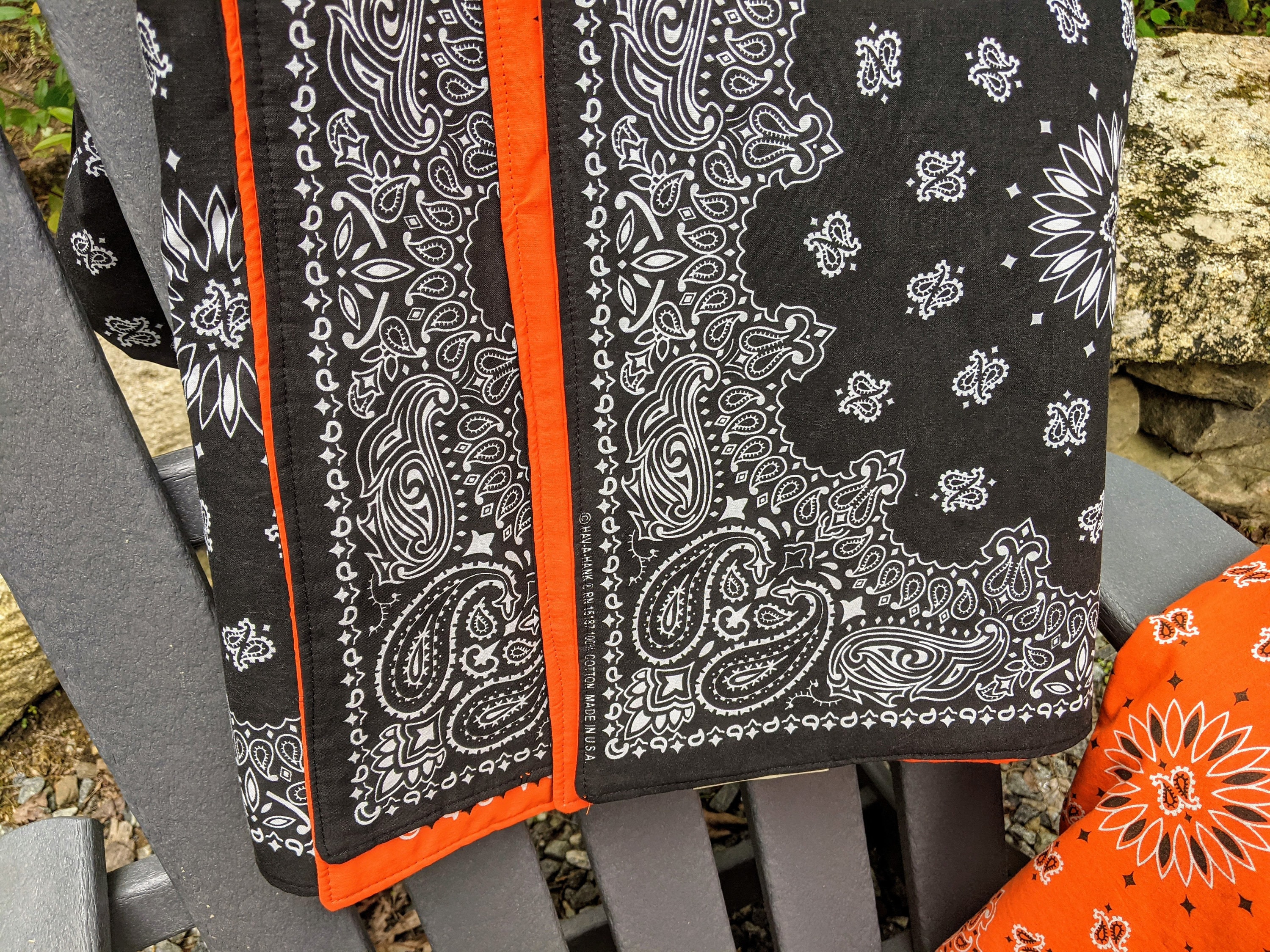 Black bandana blanket sale