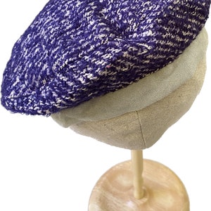 Gorgeous purple tweed beret. One-of-a-kind.