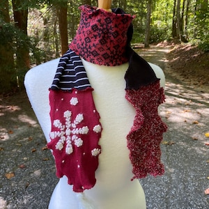 Upcyled scarf #59. One-of-a-kind.
