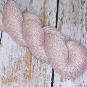 Lux Hand Dyed Filolious Fingering Sock Yarn Alpaca/Silk/Cashmere in Light Pink