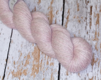 Lux Hand Dyed Filolious Fingering Sock Yarn Alpaca/Silk/Cashmere in Light Pink