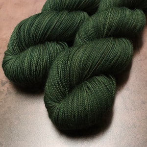 Coastside Sock Merino Hand Dyed Yarn in Deep Green