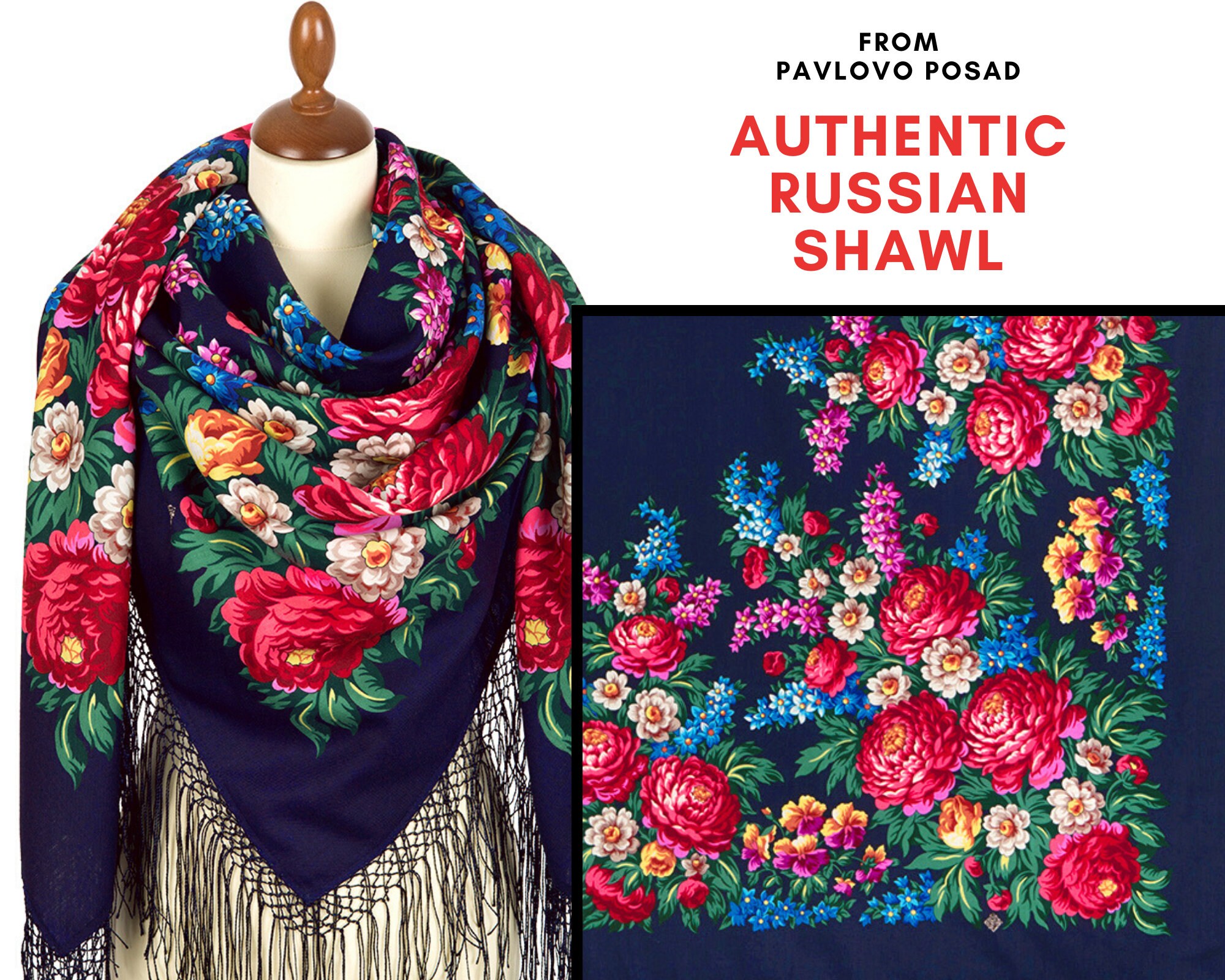 navy evening shawl