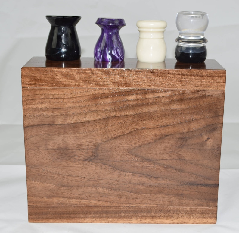 Mens Custom Wood shaving brush stand 4 brush slots, Fathers day gift, gift for dad, Christmas gift image 4