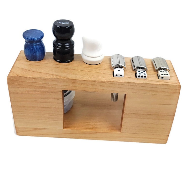 Safety Razor Shaving Brush Stand, Custom Wood up to 5 Slots for Razor ...