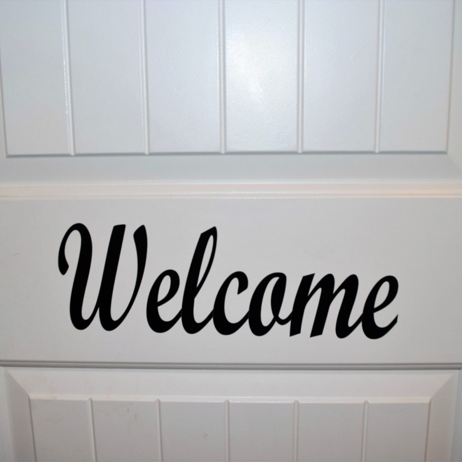 Vinyl Decal Cursive Vinyl Front Door Decal Etsy