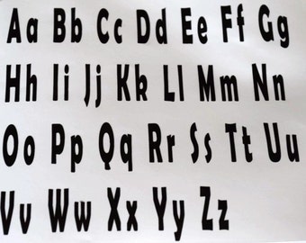 Vinyl  Kids Alphabet Decal Letters Upper Case and Lower Case Letters!