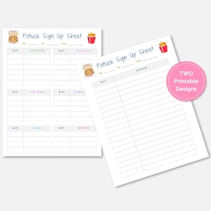 Potluck Sign Up Sheet, Work Potluck Sign Up Sheet, Food Sign Up Sheet, Church Potluck, Meal Sign Up Sheet, Potluck Party, Community Potluck