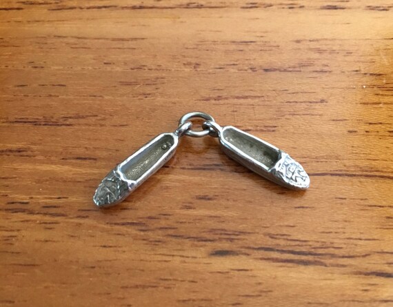 Vintage Sterling Silver Moccasins Charm - image 1