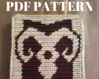 Ram Head / Goat Head Fantasy City Crest crochet/cross-stitch PDF pattern