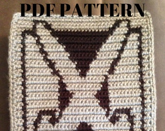 Crossed Swords City Crest crochet/cross-stitch PDF pattern