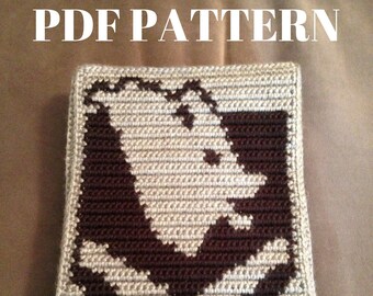 Boar Head Fantasy City Crest crochet/cross-stitch PDF pattern