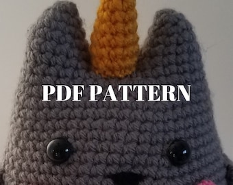 Kawaii Style Caticorn/Cat Unicorn Amigurumi Crochet Pattern