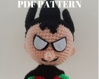 Teen Bird Superhero Amigurumi Crochet Pattern