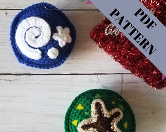 Cartoon Fossil Ornament PDF Crochet Pattern
