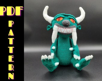 PDF Crochet Pattern Wisconsin Hodag / Cryptid / Monster