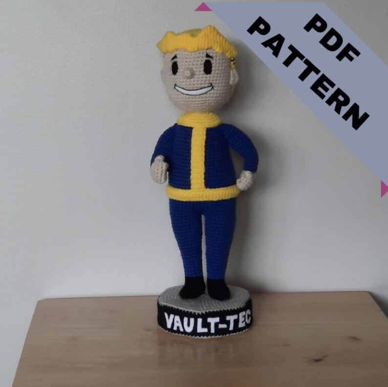 Fallout Inspired Vault Boy PDF Crochet Pattern Etsy