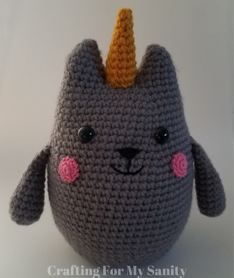Kawaii Style Caticorn/Cat Unicorn Amigurumi Crochet Pattern image 2