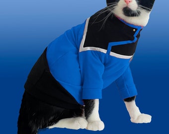 LD Science officer Uniform for Sphynx cat / Sphynx Cat Clothes