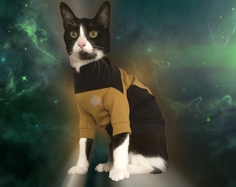 TNG Operations Uniform for Sphynx cat / Sphynx Cat Clothes