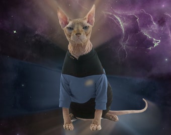 TNG Science Uniform for Sphynx cat / Sphynx Cat Clothes