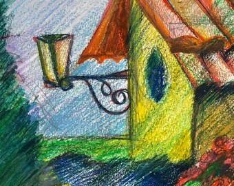 drawing in the garden