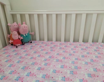 peppa pig cot sheets