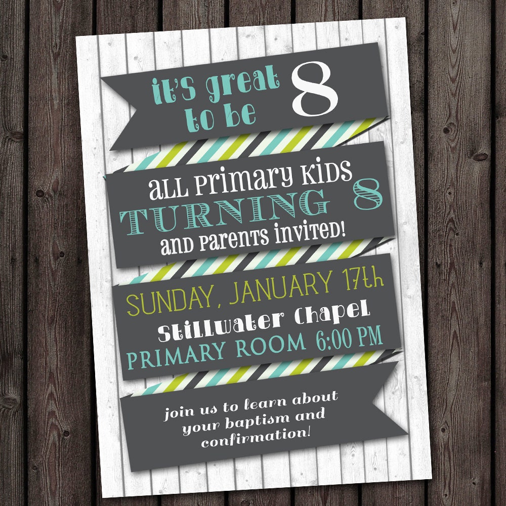 great to be 8 primary invitation it's great to be eight | Etsy
