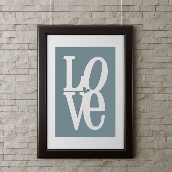 INSTANT DOWNLOAD Love wall art 8x10 inch LOVE wall art print Etsy