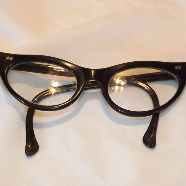 vtg Art-Craft Cat Eyeglasses black Frame pink lady Costume