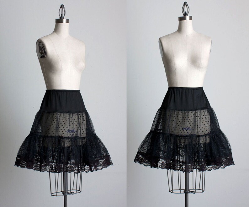 black petticoat skirt
