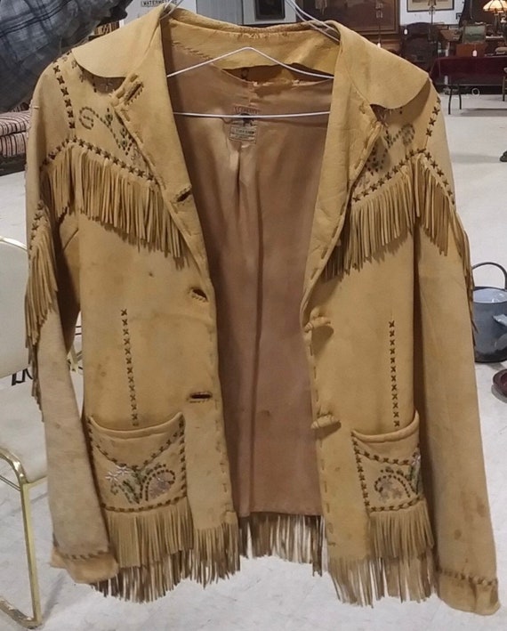 Nez Perce Native American beaded FRinge leather jacket | Etsy