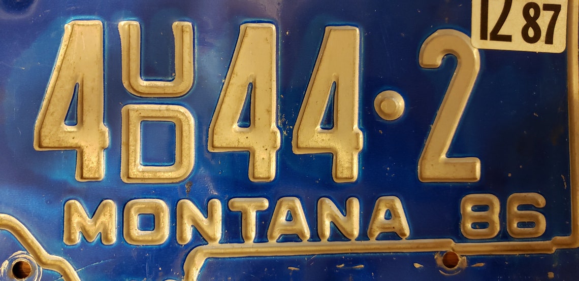 Vintage Pair of Montana License Plates 1986 Etsy