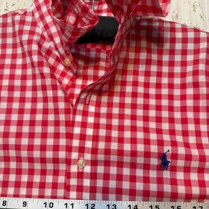 strapless open back dress RALPH LAUREN Size S Red Blue Green Plaid Woven Button Down Long Sleeve –  Sui Generis Designer Consignment main image 1