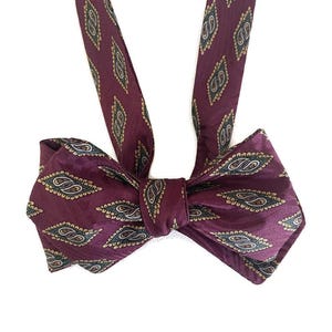 Silk Bow Tie for Men - Charisma - One-of-a-Kind, Handcrafted - Pre-tied or Self-tie
