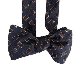 Silk Bow Tie for Men - Social Season - One-of- a-Kind, Self-tie - Free Shipping -