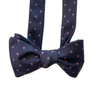 Silk Bowtie for Men - Petite Fleur - One-of-a-Kind, Handcrafted - Self-tie or Pre-tied