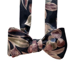 Silk Bowtie for Men - Botanical - One-of-a-Kind, Handcrafted - Self-tie - Free Shipping