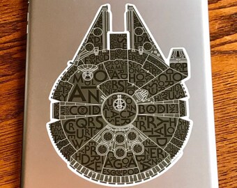 Far Sky Millennium Falcon Vinyl Sticker