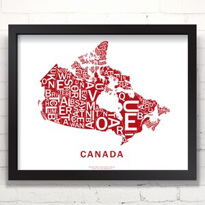 Carte typographique Far Sky Canada 150 édition limitée
