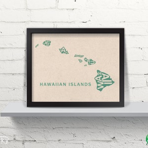 Carte typographique des îles hawaïennes de Far Sky