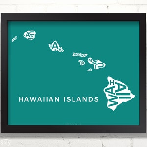 Carte typographique des îles hawaïennes de Far Sky