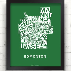 Far Sky Edmonton Typographic Map image 4