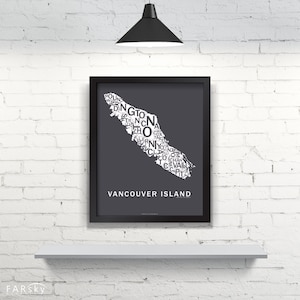 Carte typographique de l’île de Vancouver Far Sky