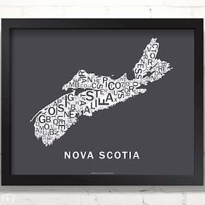 Carte typographique Far Sky Nova Scotia