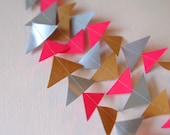 Guirnalda geométrica -triángulos de papel para colgar