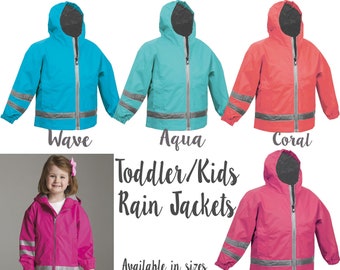 Rain Jacket / Kids Rain Jacket / Toddler Rain Jacket / Charles River / Monogrammed Rain Jacket / Youth Rain Jacket