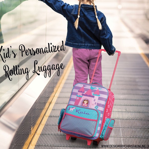 Personalized Kids Rolling Luggage / Stephen Joseph / Kids Suitcase / Travel Bag / Children's Overnight Bag